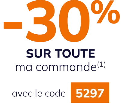 -30% sur toute ma commande avec le code 5297