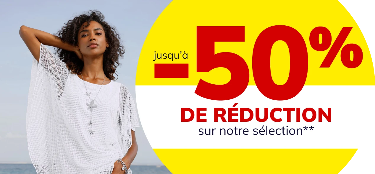Jusqu'à -50% sur une sélection d'articles