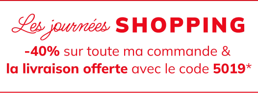 -40% sur toute ma commande et la livraison offerte
