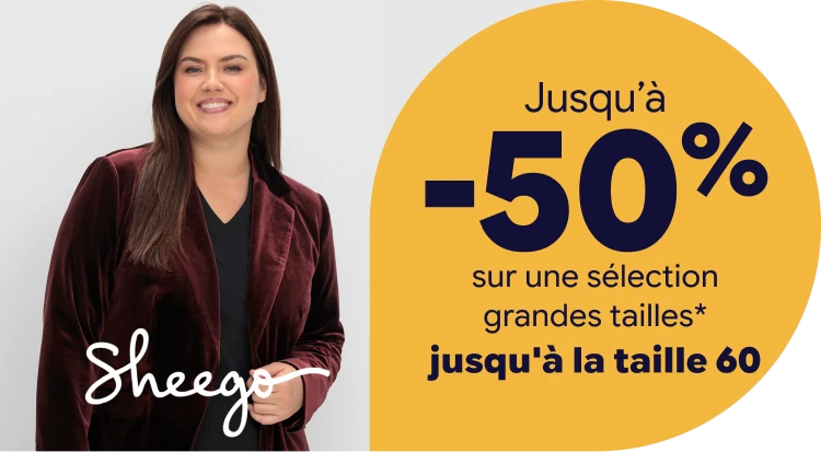 Jusqu’à -50% sur une sélection grandes tailles
